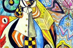 Aquarelle, Acryl und Gouache