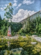 Leuchtturm am neuen Gartenteich