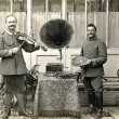 Musikersoldaten im vertrocknetem Wintergarten