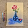 redroseinbluevase