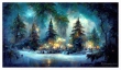 Weihnachtlicher Wald bei Juletree (Grafik: Martin Dühning)