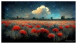 Mohnfeld unter dem Sternenhimmel 1  (Grafik: Martin Dühning)