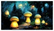 Leuchtpilze im Wald (Grafik: Martin Dühning)