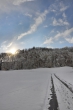 Sonne hinter dem Berg