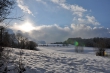 Küssaberg im Winter am Abend