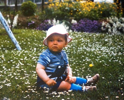 Martin Dühning als Blumenkind 1976, in der "guten, alten Zeit" ...