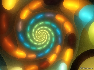 Another colorfull blubbery snail-shell, made with Apophysis3D Another colorfull blubbery snail-shell, made with Apophysis3D