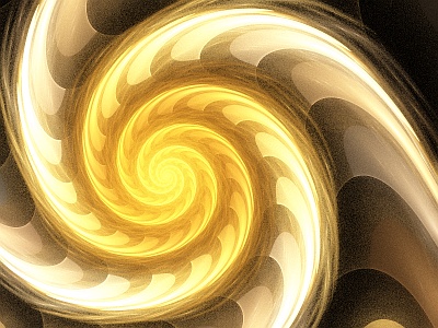 A bubbly flame spiral, made with Apophysis3D