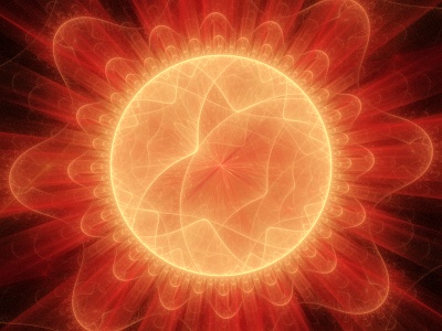 Sonne, selbstgebaut mit apophysischer Fraktalalgebra.