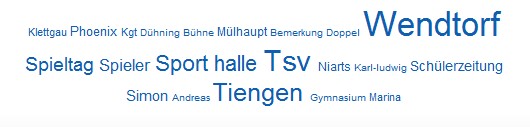 Begriffswolke einer Personensuchmaschine zu "Sandra Rönnau"