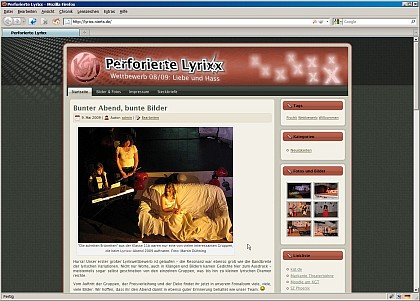 Die perforierten Lyrixx in neuem Glanz: Statt Baby-Rosa nun in bekannt markanten Theatertönen gehalten - die offizielle Webseite der Perforierten Lyrixx am KGT.