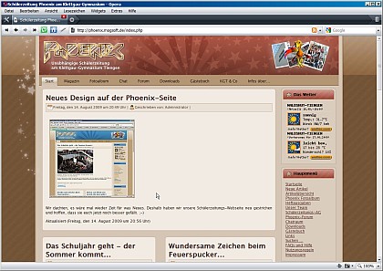Himbeer-Phoenix: So sieht die geheime himbeerfarbige Version der SZ-Phoenix-Seite aus.