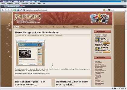 Himbeer-Phoenix: So sieht die geheime himbeerfarbige Version der SZ-Phoenix-Seite aus.