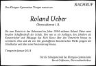 Offizieller schulischer Nachruf auf Roland Ueber