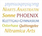 Buchstabensalat in der Schriftart Aeris B von Linotype