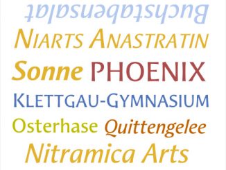 Buchstabensalat in der Schriftart Aeris B von Linotype