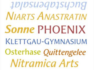 Buchstabensalat in der Schriftart Aeris B von Linotype