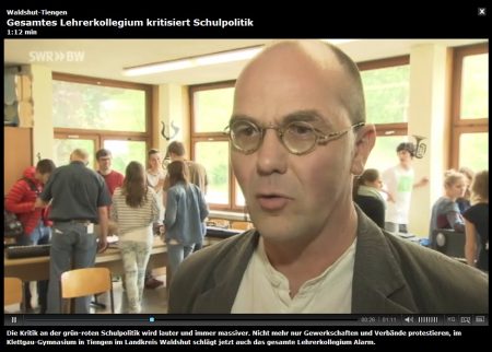 Am 21. Mai schaffte es der gemeinsame Lehrerprotest am KGT sogar ins SWR-Fernsehen.