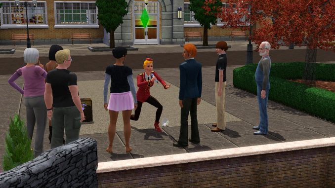 Auf den Straßen der Welten von "Die Sims 3" ist immer was los und man kann allerlei NPCs bei ihrem Treiben beobachten.