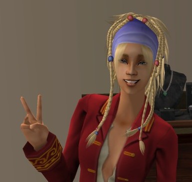 Individuelle Piratenbraut aus "Die Sims 2" - erstellt mit Fan-Mods.
