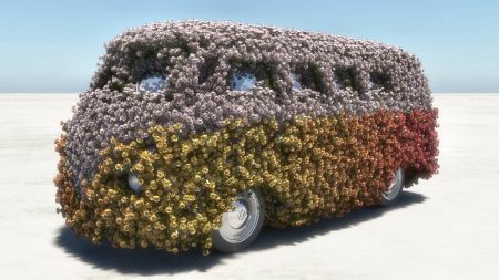 Flowerpower: Mit moderner CGI-Technik (hier Vue Infinite) lassen sich durchaus automobile Klassiker mit Blumen versehen, das geht natürlich auch mit der Hochrhein-Landschaft.