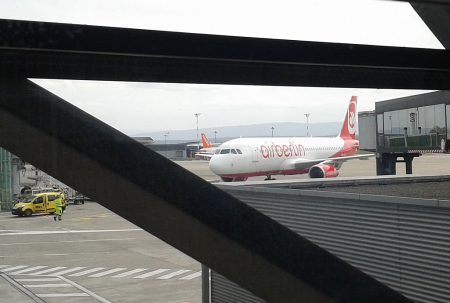 Die Maschine von AirBerlin, ein Airbus 320, machte optisch einen sehr hübschen Eindruck.