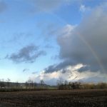 Ein Regenbogen im irischen Schauerwetter des 11. Januar 2015 (Foto: Martin Dühning)