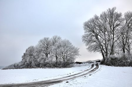 Manchmal nur scheint das Himmelblau und die Abendsonne durch den allgegenwärtigen Hochnebel. (Foto: Martin Dühning)