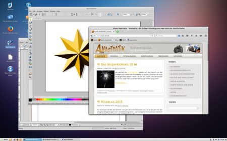 Mint Linux "Rosa" mit einigen nützlichen Anwendungen - es gibt ja auch eine freie Linuxversion unseres Lieblingsgrafikprogramms Xara Xtreme.