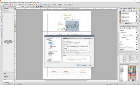 Das DTP-Programm Serif PagePlus X9 unterstützt Opentype-Features.