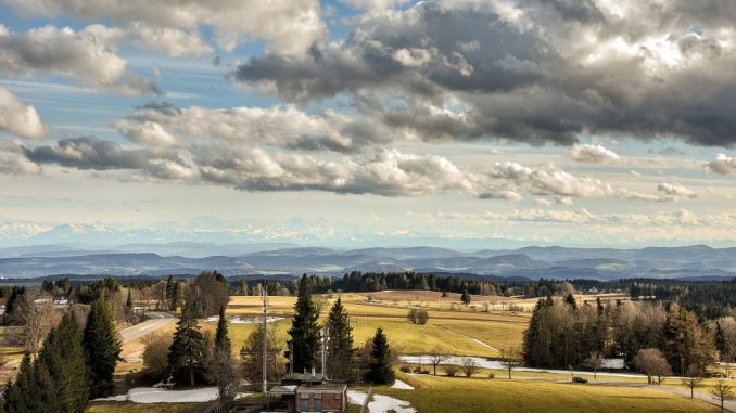 Alpenpanorama vom Schwarzwald aus, Ostermontag 2016 (Foto: Martin Dühning)