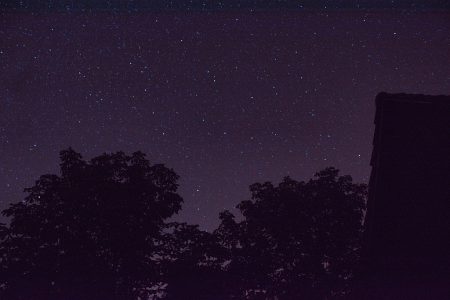 Sternenhimmel über Kastanien und Urgroßvaters Holzschuppen (Foto: Martin Dühning)