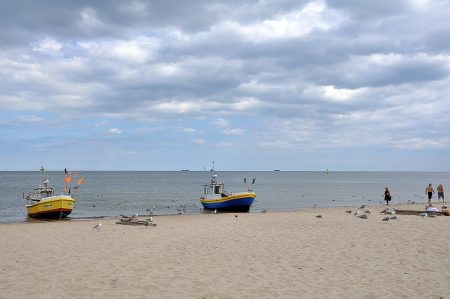 Boote beim Strand von Zoppot (Foto: Martin Dühning)