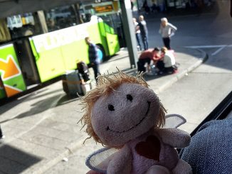 Klein-Rosa wartet im Flixbus auf die Abfahrt in Berlin (Foto: Martin Dühning)
