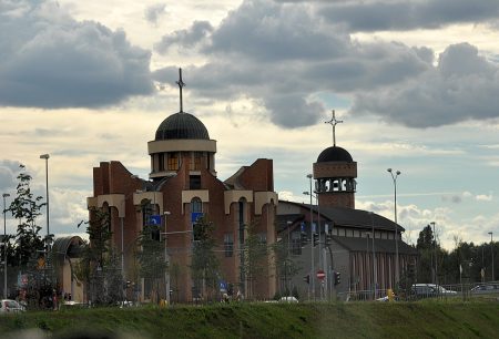 Kirche in einem Vorort von Stettin (Foto: Martin Dühning)