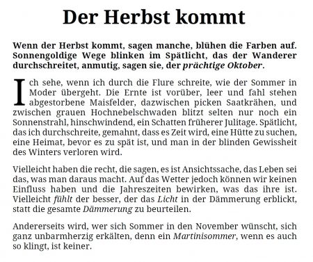 Zum Vergleich der gleiche Text in der Schriftfamilie Droid Serif (Grafik: Martin Dühning)