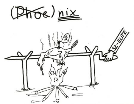 Karikatur der SZ-Redakteure zur Phoenix Nr. 1