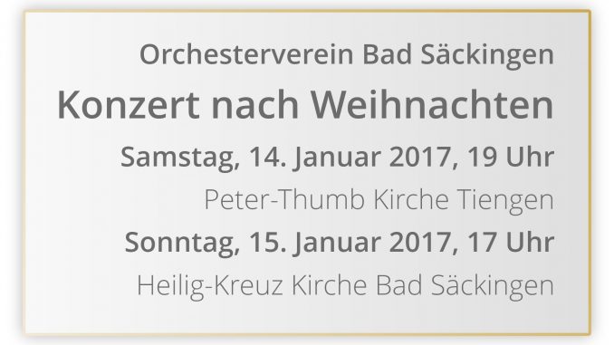 Niarts Miniplakat zum Orchesterkonzert nach Weihnachten