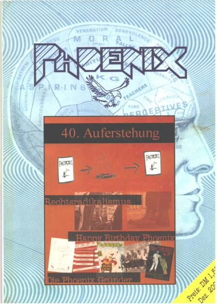 Das Cover der Phoenix Nr. 40 - zum Jubiläum erstrahlte die Phoenix noch einmal im alten Glanz, bevor 2001 das neue Jahrtausend anbrach