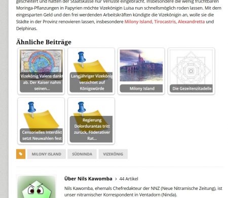 Die Funktion "Ähnliche Beiträge" auf Anastratin.de versucht, Lesern mit einer Auswahl themenverwandter Artikel beim Finden zu helfen. Dadurch entsteht aber auch eine Filterblase.