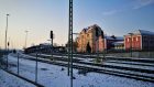 Verschneiter Märzmorgen beim Bahnhof in Waldshut (Foto: Martin Dühning)