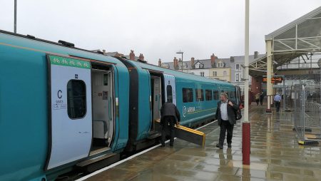 Der Bahnhof von Llandudno bei meiner Ankunft im Regen (Foto: Martin Dühning)