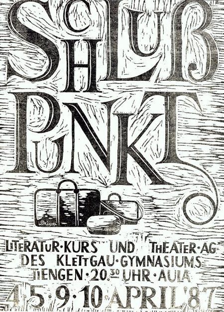 Theaterplakat zu "Schlußpunkt" (1987)