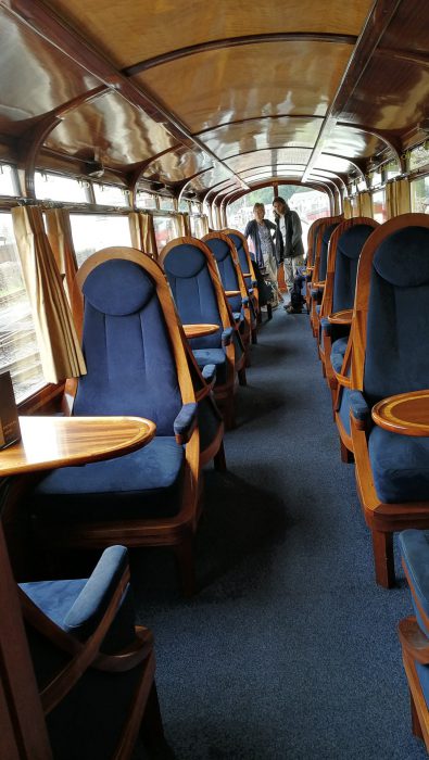 First Class Abteil in der Ffestiniog Railway (Foto: Martin Dühning)