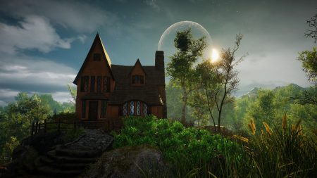 Berghotel mit Aussicht mal anders in Eastshade (Screenshot)