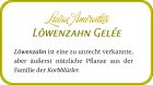 Löwenzahngelee-Etikett mit Buffet Script, Aeris und Eloquence (Grafik: Martin Dühning)