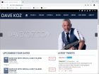 Webseite des Saxophonisten Dave Koz (Screenshot)