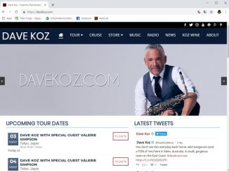 Webseite des Saxophonisten Dave Koz (Screenshot)