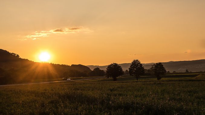 Sonnenuntergang Ende August 2019 (Foto: Martin Dühning)