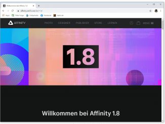 Webseite der Affinity-Suite (Screenshot)